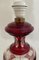 Lámpara de mesa bohemia de cristal en rojo rubí, años 20, Imagen 4