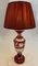 Lámpara de mesa bohemia de cristal en rojo rubí, años 20, Imagen 8