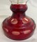 Lámpara de mesa bohemia de cristal en rojo rubí, años 20, Imagen 7