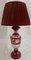 Bohemian Ruby Red Crystal Table Lamp, 1920s 9