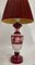 Bohemian Ruby Red Crystal Table Lamp, 1920s 1