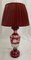 Bohemian Ruby Red Crystal Table Lamp, 1920s 2