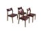 Italian Wood & Skai Dining Chairs, 1950s, Set of 4 2