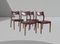 Italian Wood & Skai Dining Chairs, 1950s, Set of 4, Image 3