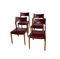 Italian Wood & Skai Dining Chairs, 1950s, Set of 4, Image 1