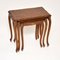 Tables Gigognes en Ronce de Noyer, France, 1930s, Set de 3 2