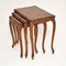 Tables Gigognes en Ronce de Noyer, France, 1930s, Set de 3 4