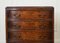 Victorian Figured Walnut Bow-Fronted Chest of Drawers on Queen Anne Legs 5