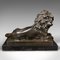 After Barye, Recumbent Lion Figure, anni '70, Bronzo, Immagine 3