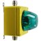 Airport Runway Sconce in Yellow Metal and Green Glass, Image 1