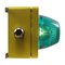 Airport Runway Sconce in Yellow Metal and Green Glass 4