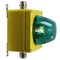 Airport Runway Sconce in Yellow Metal and Green Glass 2