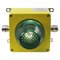 Airport Runway Sconce in Yellow Metal and Green Glass 3