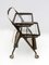 Chariot de Bar Mid-Century en Noyer et Laiton de Cassina, Italie, 1950 3