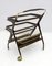 Moderner Italienischer Mid-Century Barwagen aus Nussholz & Messing von Cassina, 1950 5