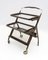 Moderner Italienischer Mid-Century Barwagen aus Nussholz & Messing von Cassina, 1950 7