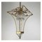 Goldene Laterne aus Eisen & 1 Lampe aus Kristallglas, 1990er 3