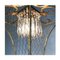 Goldene Laterne aus Eisen & 1 Lampe aus Kristallglas, 1990er 6