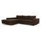 Whos Perfect Luca Fabric Corner Sofa in Brown Gray 1