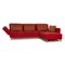 Brühl Moule Fabric Corner Sofa Red Chaise Longue Right Manual Function Relaxation Function Sofa Couch, Image 1