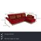 Brühl Moule Fabric Corner Sofa Red Chaise Longue Right Manual Function Relaxation Function Sofa Couch 2