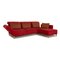 Fabric Sofa and Chaise Lounge in Red from Brühl Moule, Set of 2 11