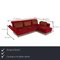 Fabric Sofa and Chaise Lounge in Red from Brühl Moule, Set of 2 2