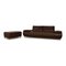 Leather Sofa and Stool in Brown from Koinor Volare, Set of 2 1