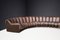 DS-600 Snake Sofa in Patinated Brown Leather attributed to Ueli Berger for de Sede, 1970s, Set of 18, Image 13