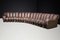 DS-600 Snake Sofa in Patinated Brown Leather attributed to Ueli Berger for de Sede, 1970s, Set of 18 8