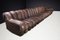 DS-600 Snake Sofa in Patinated Brown Leather attributed to Ueli Berger for de Sede, 1970s, Set of 18, Image 3