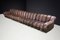 DS-600 Snake Sofa in Patinated Brown Leather attributed to Ueli Berger for de Sede, 1970s, Set of 18, Image 2