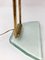 Mid-Century Modern Glass & Brass Table Lamp attributed to Pietro Chiesa, 1950s 4