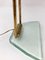 Mid-Century Modern Glass & Brass Table Lamp attributed to Pietro Chiesa, 1950s, Image 4