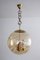 Lámpara colgante Sputnik era espacial de latón de Doria Leuchten, años 70, Imagen 1