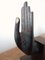 Antique Bronze Buddha Hand Statue on Wooden Base 7