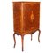 Vintage Italian Marquetry Inlaid Burr Walnut Cocktail Cabinet, 1950s 1