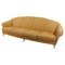 Gio Ponti zugeschriebenes 4-Sitzer Sofa aus Holz & Stoff für ISA Bergamo, Italien, 1950er 1