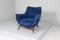 Mid-Century Armchair in Wood and Velvet attributed to G. Veronesi for ISA Bergamo, Italy, 1950s 3