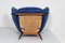 Mid-Century Armchair in Wood and Velvet attributed to G. Veronesi for ISA Bergamo, Italy, 1950s, Image 11