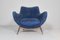 Mid-Century Armchair in Wood and Velvet attributed to G. Veronesi for ISA Bergamo, Italy, 1950s, Image 10