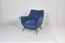 Mid-Century Armchair in Wood and Velvet attributed to G. Veronesi for ISA Bergamo, Italy, 1950s, Image 8