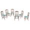 Mid-Century Wood Chairs attributed to Guiseppe Gaetano Descalzi for Fratelli Levaggi, Italy, 1950s, Set of 6 1