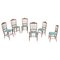 Mid-Century Wood Chairs attributed to Guiseppe Gaetano Descalzi for Fratelli Levaggi, Italy, 1950s, Set of 6, Image 1