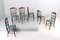 Mid-Century Wood Chairs attributed to Guiseppe Gaetano Descalzi for Fratelli Levaggi, Italy, 1950s, Set of 6, Image 3