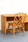 Chippendale Chair and Desk in Bamboo and Wicker from Dal Vera, 1960s, Set of 2, Image 2