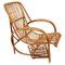 Bamboo and Wicker Lounge Chair, 1950s 1
