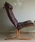 Mid-Century Brown Leather Siesta Chair and Ottoman by Ingmar Relling, Set of 2 9