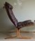 Mid-Century Brown Leather Siesta Chair and Ottoman by Ingmar Relling, Set of 2, Image 9