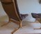 Sedia Siesta Mid-Century in pelle marrone con poggiapiedi di Ingmar Relling, set di 2, Immagine 11